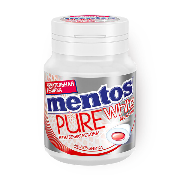 Жевательная резинка Mentos Pure White клубника