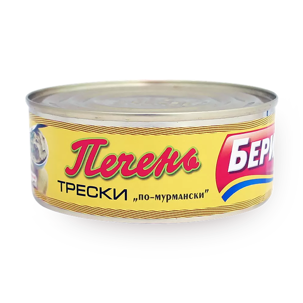 Печень трески по-мурмански Беринг натуральная