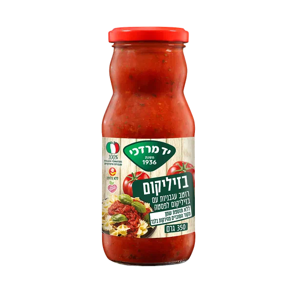 רוטב עגבניות עם בזיליקום לפסטה יד מרדכי
