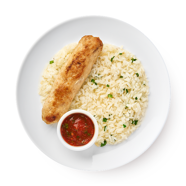 Люля куриный с рисом и соусом «Сегодня»