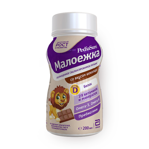 Питание Малоежка PediaSure со вкусом шоколада с 12 месяцев