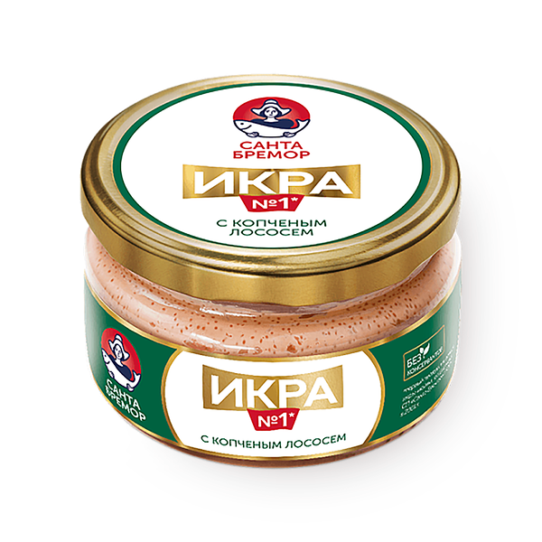 Икра мойвы №2 с копчёным лососем «Санта Бремор»
