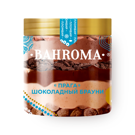 Мороженое пломбир Прага Bahroma шоколадный брауни