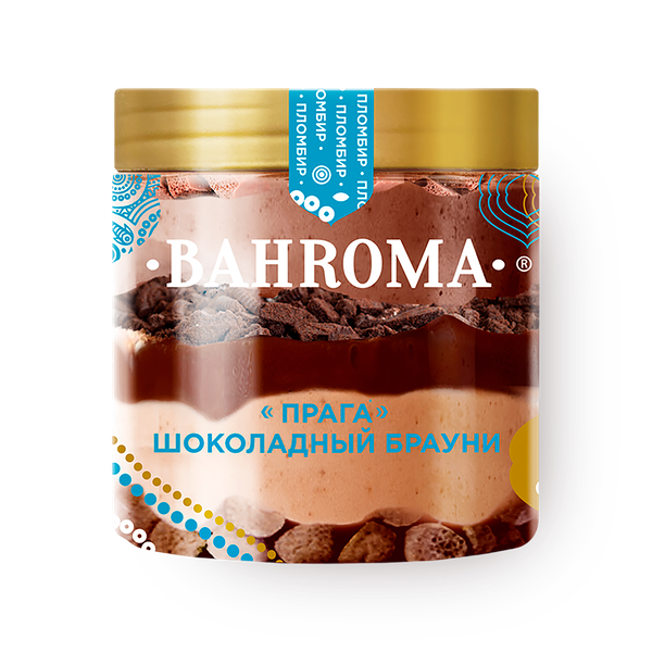 Мороженое пломбир Прага Bahroma шоколадный брауни