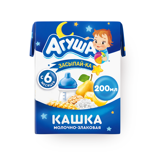 Каша детская 1.8% молочно-злаковая «Агуша» с 6 месяцев