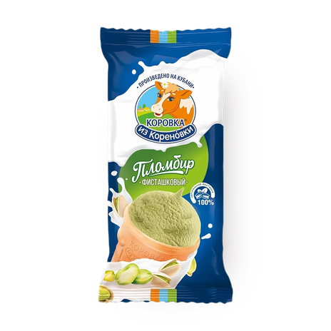 Мороженое пломбир «Коровка из Кореновки» фисташка