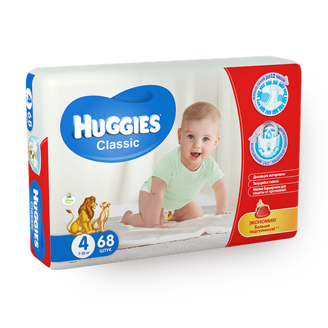 Подгузники Huggies Classic размер 4 7-18 кг