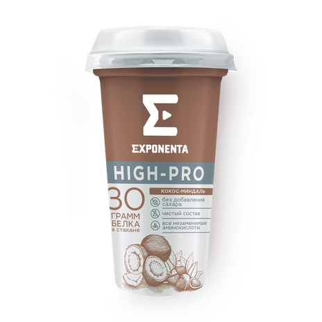 Напиток кисломолочный High Pro кокос-миндаль