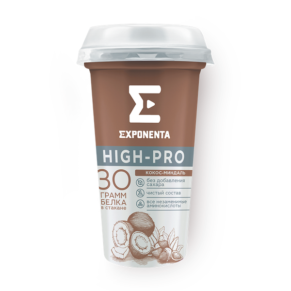 Напиток кисломолочный High Pro кокос-миндаль
