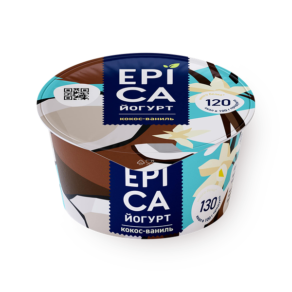 Йогурт Epica с кокосом и ванилью 6,3%
