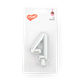 Candle number 4 - silver color