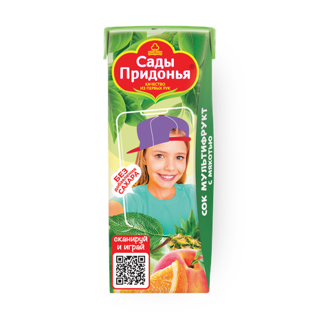 Сок «Сады Придонья» Kids мультифрукт с 12 месяцев с мякотью
