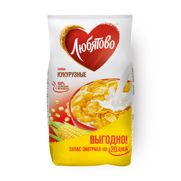 Хлопья кукурузные «Любятово»