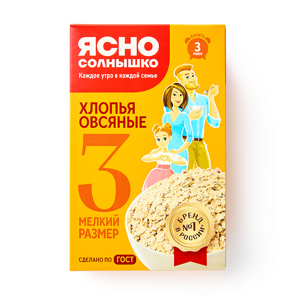 Хлопья овсяные №3 «Ясно Солнышко»