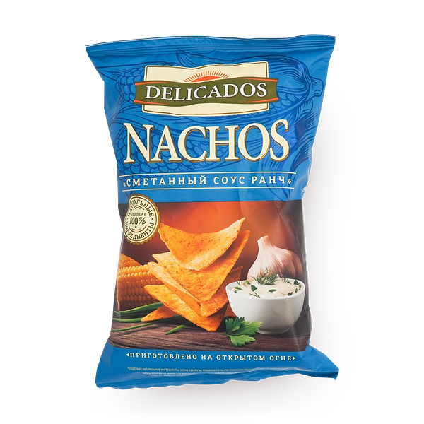 Чипсы кукурузные Delicados соус ранч