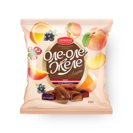 Конфеты желейные ассорти Оле-Оле-Желе «Азовская КФ» в глазури