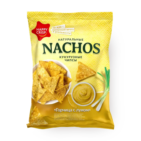 Чипсы Papa Nachos со вкусом горчицы с луком