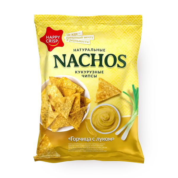 Чипсы Papa Nachos со вкусом горчицы с луком