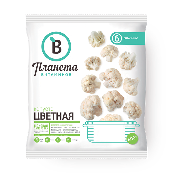Цветная капуста «Планета витаминов» замороженная