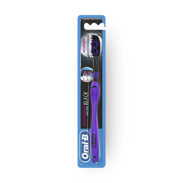 Зубная щетка Oral-B Black Всесторонняя чистка средняя