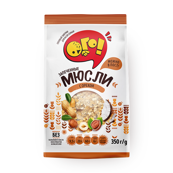 Мюсли запечённые «ОГО!» с орехом