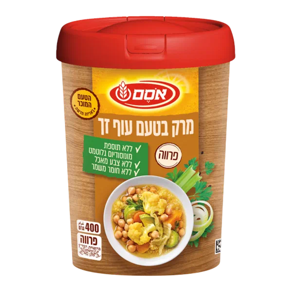 אסם מרק זך טעם עוף רכיבים טבעים