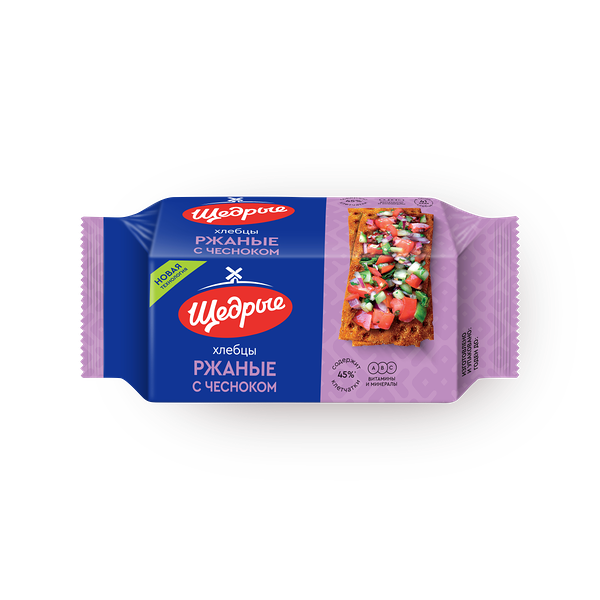 Хлебцы ржаные «Щедрые» с чесноком