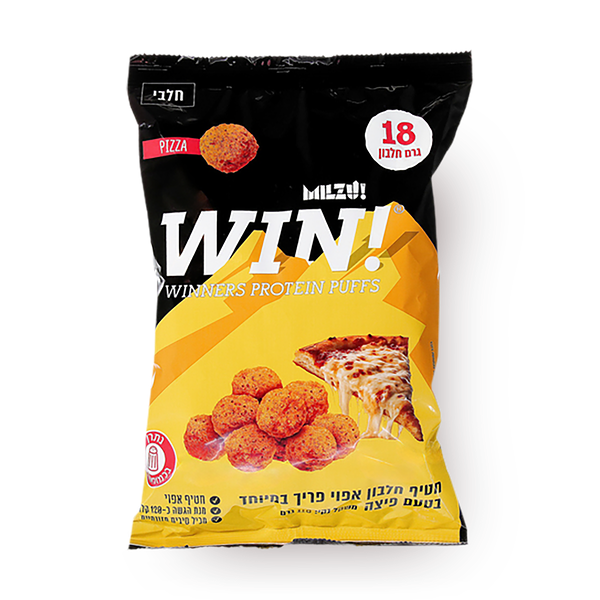 WIN! חטיף חלבון כדורי פאף פריך במיוחד בטעם פיצה