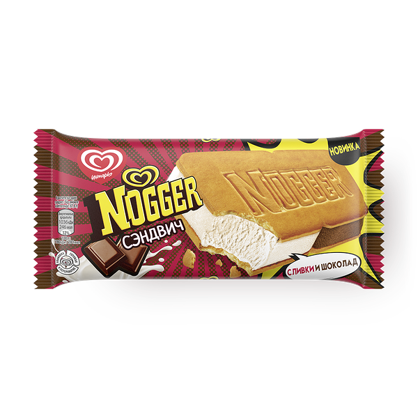 Мороженое сэндвич Nogger «Инмарко» сливки-шоколад