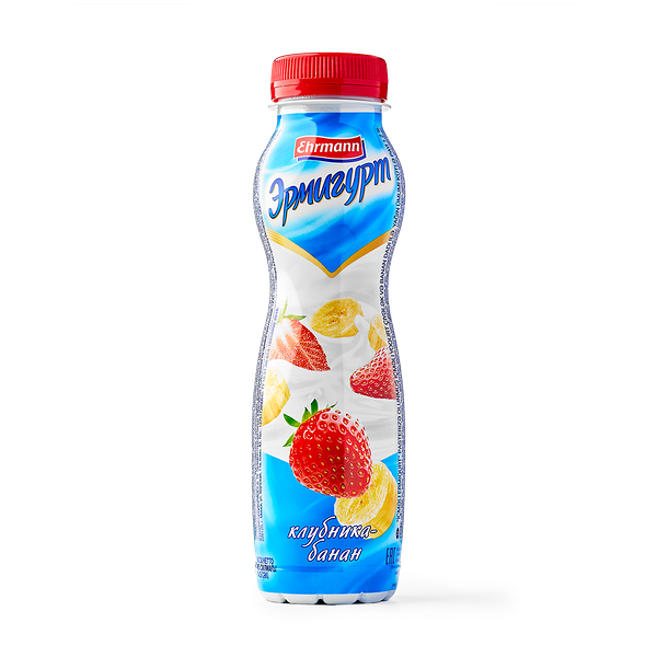 Йогурт питьевой Ehrmann Эрмигурт клубника-банан 1,2%