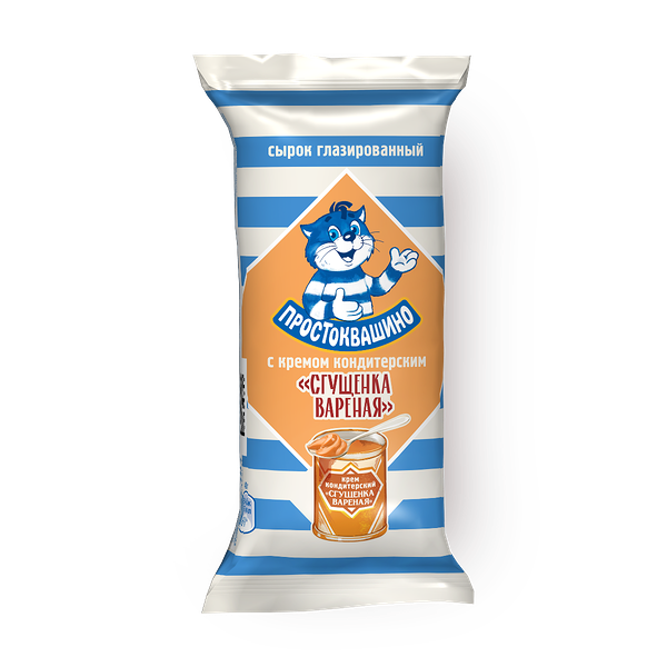 Сырок глазированный «Простоквашино» с варёной сгущёнкой 23%