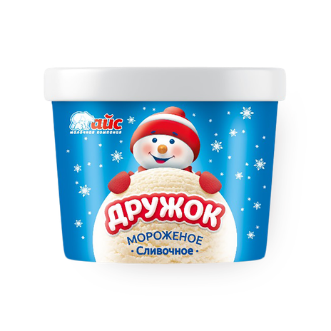 Мороженое сливочное «Дружок» ванильное 8%