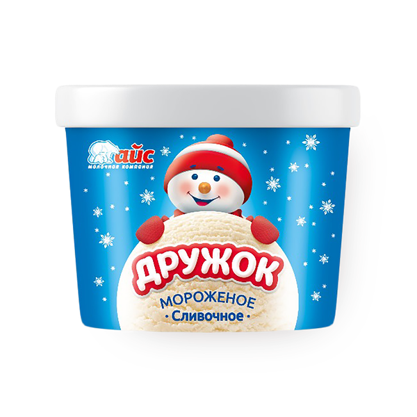 Мороженое сливочное «Дружок» ванильное 8%