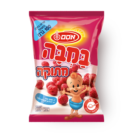 Bamba with strawberry flavor snack