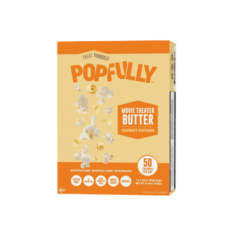 POPFULLY Microwave Popcorn - Movie theater butter flavore