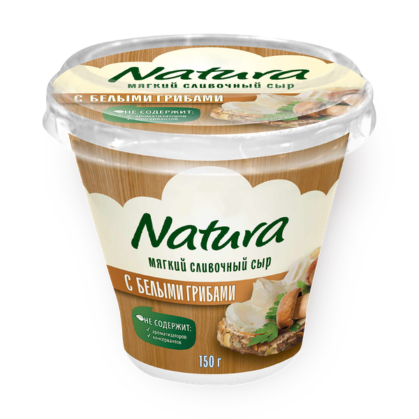 Сыр сливочный мягкий Natura с грибами 55%