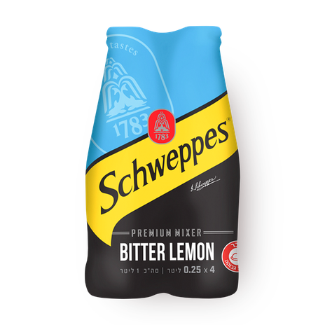 Schweppes bitter lemon  glass bottle pack