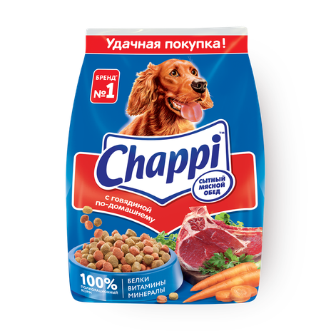 Сухой корм для собак Chappi с говядиной по-домашнему