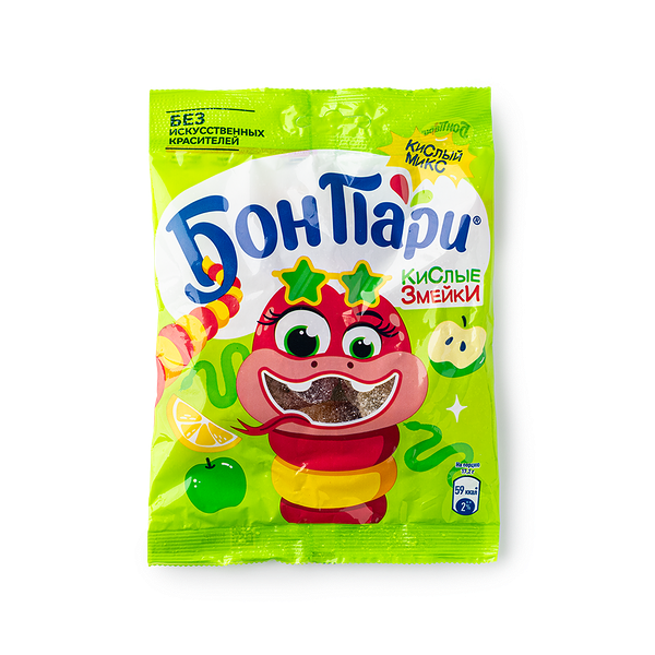 Мармелад жевательный Кислые змейки «Бон Пари»