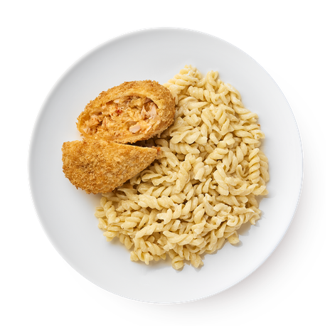 Зразы куриные с сырным соусом и фузилли «Сегодня»