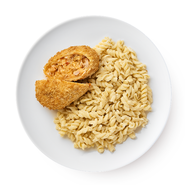 Зразы куриные с сырным соусом и фузилли «Сегодня»