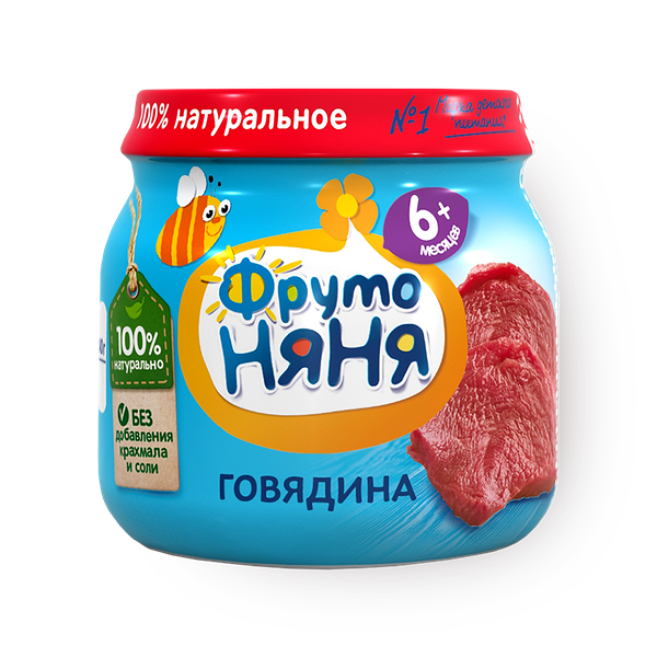 Мясное пюре «Фрутоняня» говядина