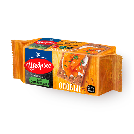 Хлебцы 5 злаков «Щедрые» с семенами льна