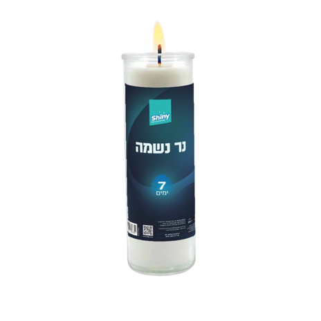 Shiny Memorial Candle weekly in glass