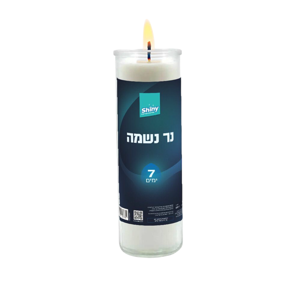 Shiny Memorial Candle weekly in glass