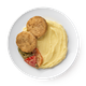 Котлета куриная с картофельным пюре и овощами «Сегодня»