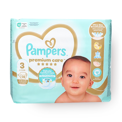 Pampers Premium Care diapers, size 3