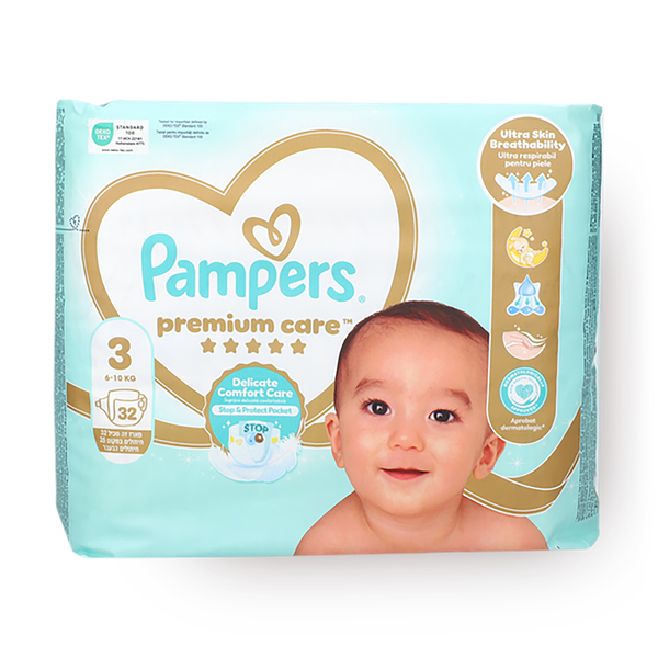 Pampers Premium Care diapers, size 3