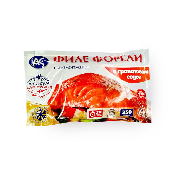 Филе форели «АС» в гранатовом соусе свежемороженое