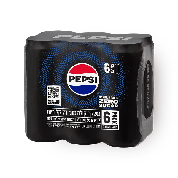 פחית פפסי זירו מארז שישייה